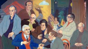 Poet's Pub by Sandy Moffat 1980, Oil on Canvas